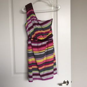 Lily Rose One Shoulder Belted Midi Dress